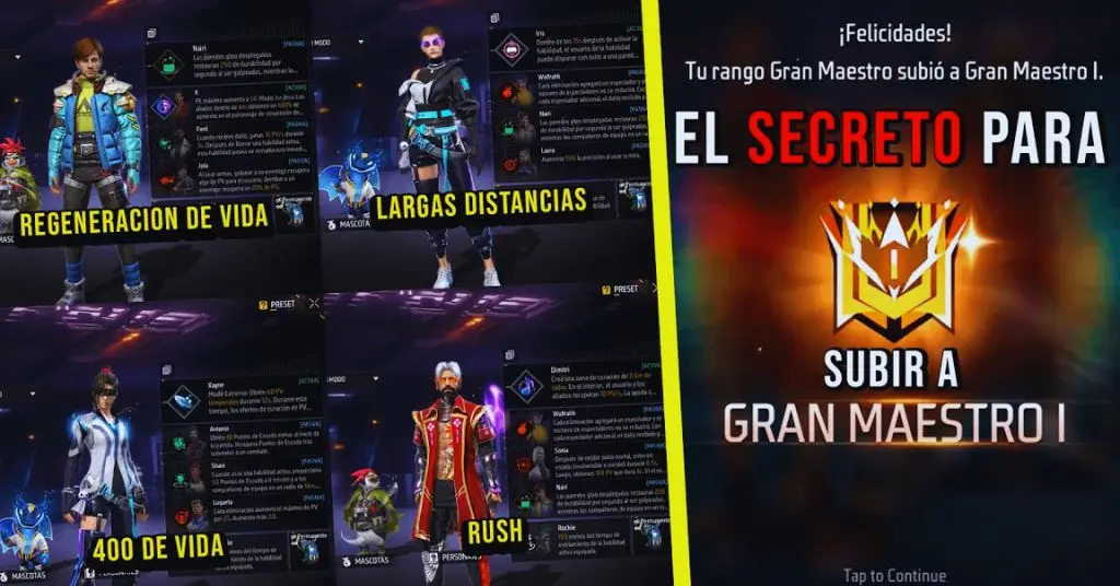 Free Fire: Mejores Combos de Habilidades para Llegar a Gran Maestro